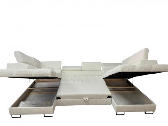 Photo SOFA BED - TWO STORAGE COMPARTMENTS - WHITE - 340X200 - DUBAI U NEW 2025