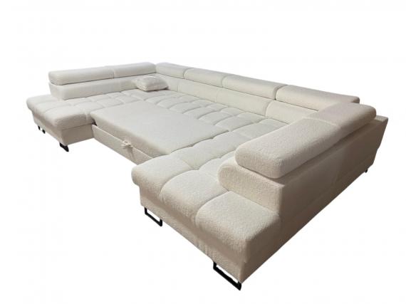 Photo SOFA BED - TWO STORAGE COMPARTMENTS - WHITE - 340X200 - DUBAI U NEW 2025
