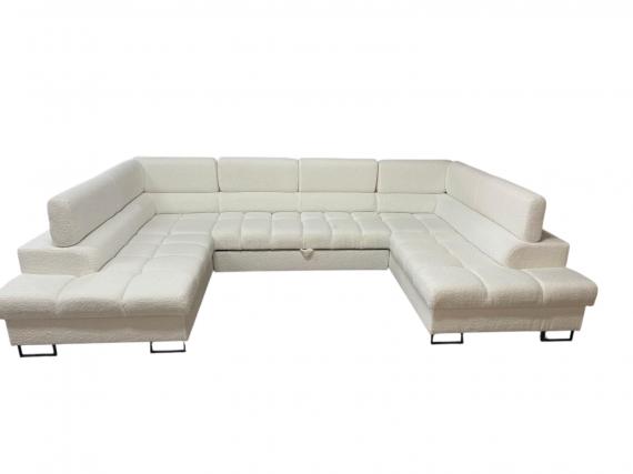Photo SOFA BED - TWO STORAGE COMPARTMENTS - WHITE - 340X200 - DUBAI U NEW 2025