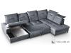 Foto SOFÁ GRANDE CON CAMA Y ARCÓN FORMA DE U CON PATAS ALTAS 364 CM X 230 CM BRUNO OLIVA