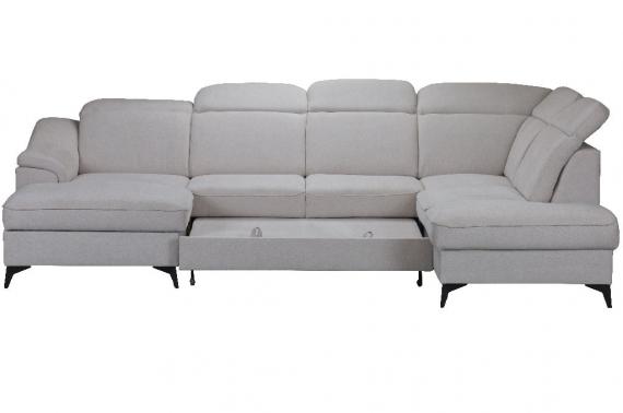 Foto SOFÁ CAMA CON ARCÓN FORMA DE U 320 CM X 206 CM SALSA GRIS CLARO