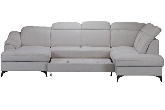 Foto SOFÁ CAMA CON ARCÓN FORMA DE U 320 CM X 206 CM SALSA GRIS CLARO