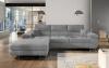 Фото Диван-кровать L-образной формы с шезлонгом - Armando, светло-серый, 289x203