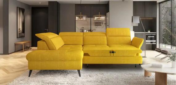 Foto Sofá cama esquinero Apulla, Amarillo