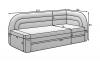 Foto SOFÁ CAMA 223 CM FABILLO GRIS OSCURO
