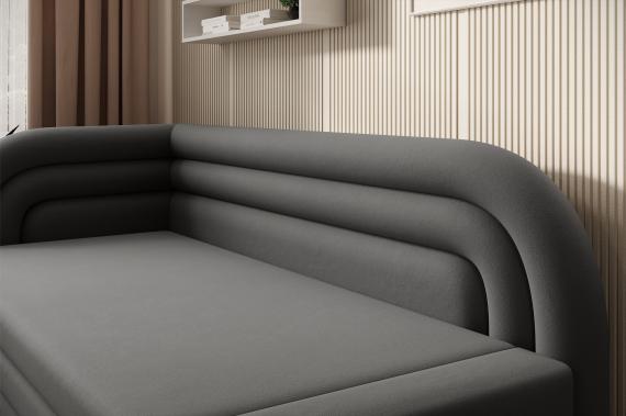 Foto SOFÁ CAMA 223 CM FABILLO GRIS OSCURO