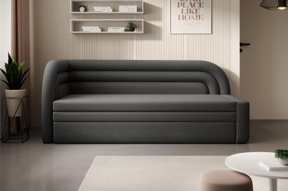 Foto SOFÁ CAMA 223 CM FABILLO GRIS OSCURO