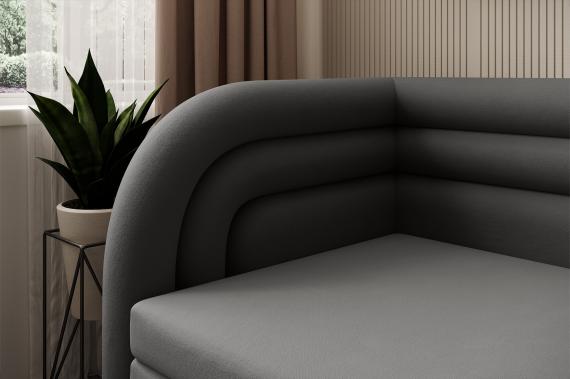 Foto SOFÁ CAMA 223 CM FABILLO GRIS OSCURO