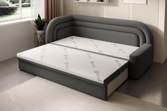 Foto SOFÁ CAMA 223 CM FABILLO GRIS OSCURO