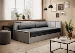 Sofá Cama - Fulgeo, Gris oscuro/Gris claro, 214 cm