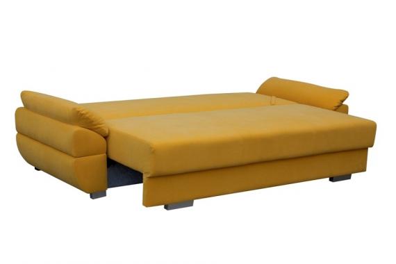 Foto Sofá cama grande convertible de calidad - BENITA, Amarillo, 250 cm
