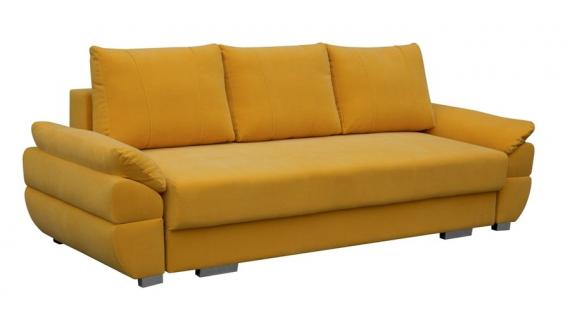 Foto Sofá cama grande convertible de calidad - BENITA, Amarillo, 250 cm