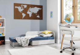 Children's sofa bed - Pink, Blue/Grey