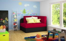 Children's sofa bed - Pink, Red/Black