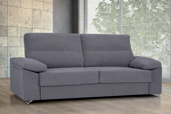 Foto Sofá cama «italiano» (apertura italiana) - colchon 16 cm - gris oscuro – MILAN
