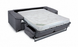 Sofá cama «italiano» (apertura italiana) - colchon 16 cm - gris oscuro – MILAN