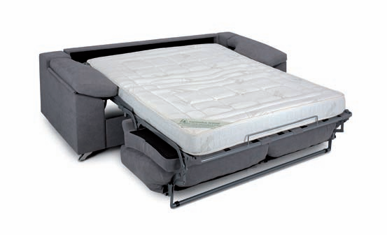 Foto Sofá cama «italiano» (apertura italiana) - colchon 16 cm - gris oscuro – MILAN