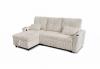 Foto SOFÁ CAMA CHAISE LONGUE REVERSIBLE 3 PLAZAS CON ARCÓN TELA DE PANA GRIS CLARO – COSTA LUX