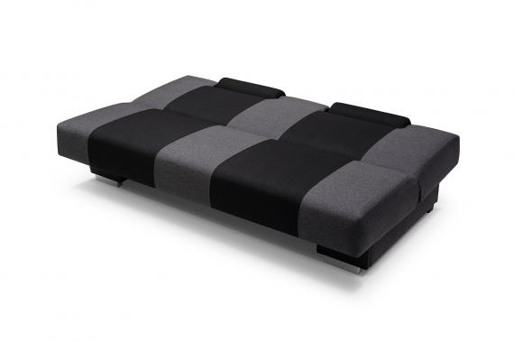 Foto SOFÁ CAMA ÚNICO CON REPOSACABEZAS AJUSTABLES 200 CM ANTONIO GRIS/GRIS OSCURO