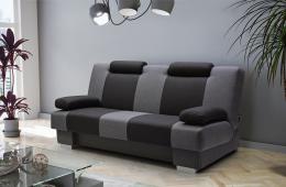 SOFÁ CAMA ÚNICO CON REPOSACABEZAS AJUSTABLES 200 CM ANTONIO GRIS/GRIS OSCURO