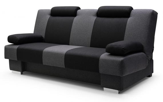 Foto SOFÁ CAMA ÚNICO CON REPOSACABEZAS AJUSTABLES 200 CM ANTONIO GRIS/GRIS OSCURO