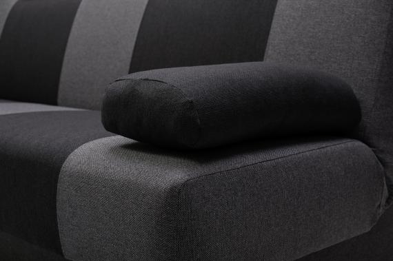 Foto SOFÁ CAMA ÚNICO CON REPOSACABEZAS AJUSTABLES 200 CM ANTONIO GRIS/GRIS OSCURO