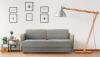 Photo Italian sofa bed (Italian opening) 3-seater - Loki, 166 cm, Gray
