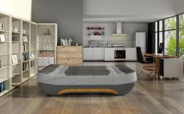 SOFÁ CAMA PLEGABLE COMPACTO 194 CM EWA GRIS CLARO