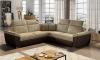 Photo Corner sofa bed with storage - Federico, Beige/Brown, 268x268