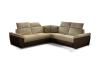 Photo Corner sofa bed with storage - Federico, Beige/Brown, 268x268