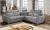 Corner sofa bed with storage - Federico, Gray, 268x268