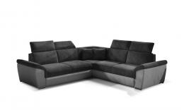 Corner sofa bed with storage - Federico, Dark Gray/Light Gray, 268x268