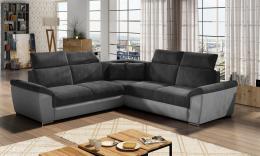 Corner sofa bed with storage - Federico, Dark Gray/Light Gray, 268x268