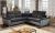 Corner sofa bed with storage - Federico, Dark Gray/Light Gray, 268x268
