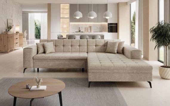 Photo Sofa bed - Beige - 292cmX196cm - SOLANGE