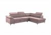 Photo Corner sofa bed with storage - Madryt, Pink, 280x205