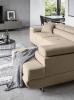 Photo Corner sofa bed with storage upholstered in fabric - Anton, Fabric, Light Gray, 272x203