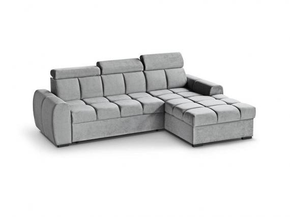 Foto SOFÁ CAMA CON ARCÓN CABEZALES RECLINABLES 267 CM X 175 CM GOMEZ GRIS CLARO