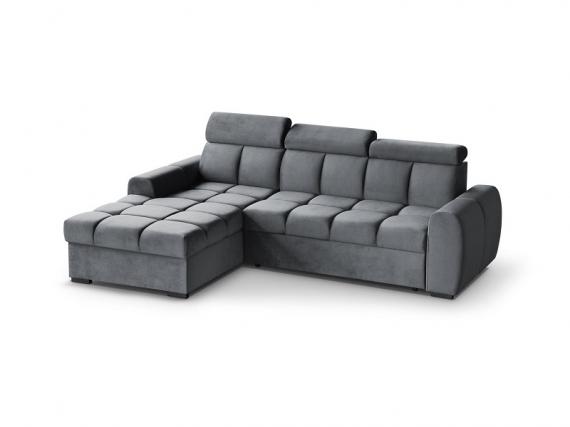Foto SOFÁ CAMA CON ARCÓN CABEZALES RECLINABLES 267 CM X 175 CM GOMEZ GRIS OSCURO