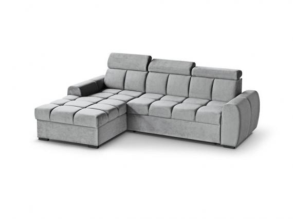 Foto SOFÁ CAMA CON ARCÓN CABEZALES RECLINABLES 267 CM X 175 CM GOMEZ GRIS CLARO