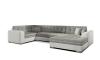 Foto SOFÁ CAMA FORMA DE U 340 CM X 190 CM DAMARIO U GRIS TELA/BLANCO POLIPIEL