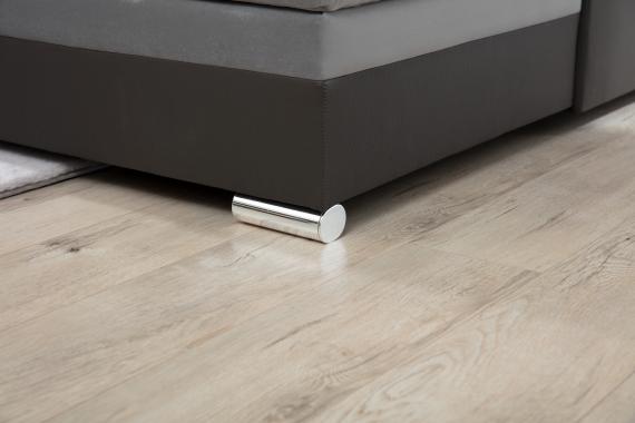 Foto SOFÁ CAMA FORMA DE U 340 CM X 190 CM DAMARIO U GRIS TELA/BLANCO POLIPIEL