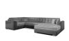 Foto SOFÁ CAMA FORMA DE U 340 CM X 190 CM DAMARIO U GRIS CLARO TELA/GRIS OSCURO TELA