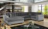 Photo Corner sofa bed - Damario, Dark gray fabric / Light gray fabric, 340cm x 190cm