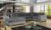 Photo Corner sofa bed - Damario, Dark gray fabric / Light gray fabric, 340cm x 190cm