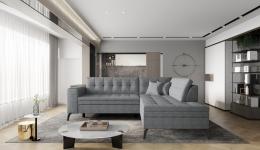 Corner sofa bed - Lanvin, Gray, 260x210
