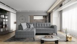 Corner sofa bed - Lanvin, Gray, 260x210