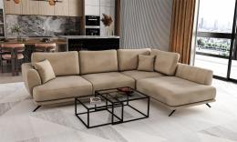 Corner sofa bed - Larde, Beige, 286x191