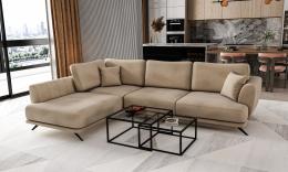 Corner sofa bed - Larde, Beige, 286x191