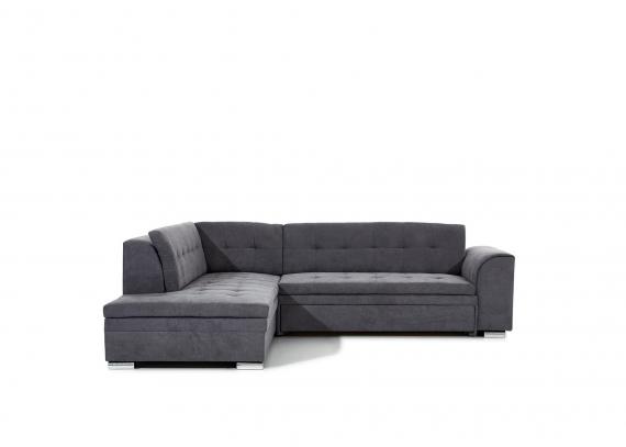 Foto Sofá cama rinconera - Pieretta, Gris oscuro, 260x207